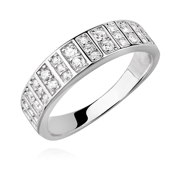 Pierścionek Srebrny pr 925 Biała Cyrkonia 
P187S-Z1227A