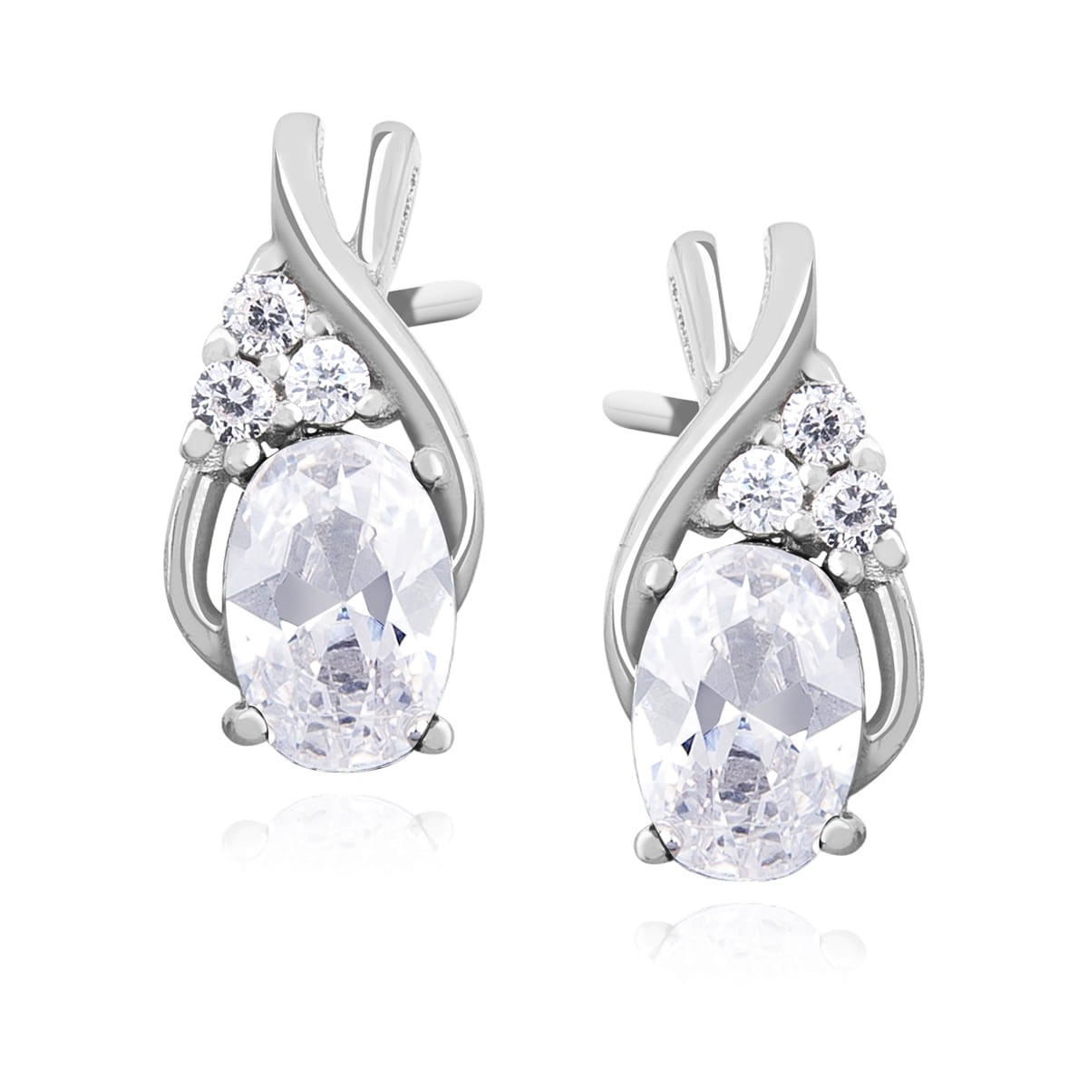 Kolczyki Srebrne pr 925 Biała Cyrkonia  
KO382S-Z1080E