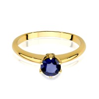 Pierścionek Złoty pr 585 Szafir  0.50 ct 
W557-585-S0.50-BD