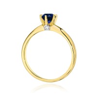 Pierścionek Złoty pr 585 Szafir  0.50 ct 
W557-585-S0.50-BD