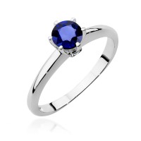Pierścionek Złoty pr 585 Szafir  0.50 ct 
W557-585-S0.50-BD