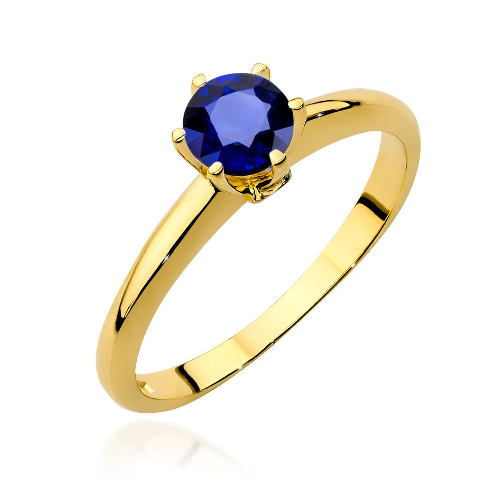 Pierścionek Złoty pr 585 Szafir  0.50 ct 
W557-585-S0.50-BD