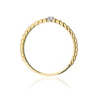 Pierścionek Złoty pr 585 Brylant 0,02 ct 
BC001-585-B0.02-BD