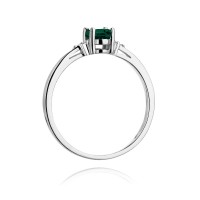 Pierścionek Złoty pr 585 Szmaragd  0.40 ct Brylanty 0.05 ct
W301-585-SZ0.40-BD