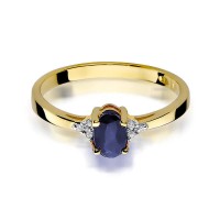 Pierścionek Złoty pr 585 Szafir 0.70 ct Brylanty 0.05 ct
W301-585-S0.70-BD