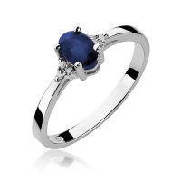 Pierścionek Złoty pr 585 Szafir 0.70 ct Brylanty 0.05 ct
W301-585-S0.70-BD