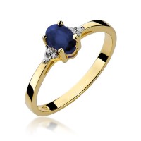 Pierścionek Złoty pr 585 Szafir 0.70 ct Brylanty 0.05 ct
W301-585-S0.70-BD
