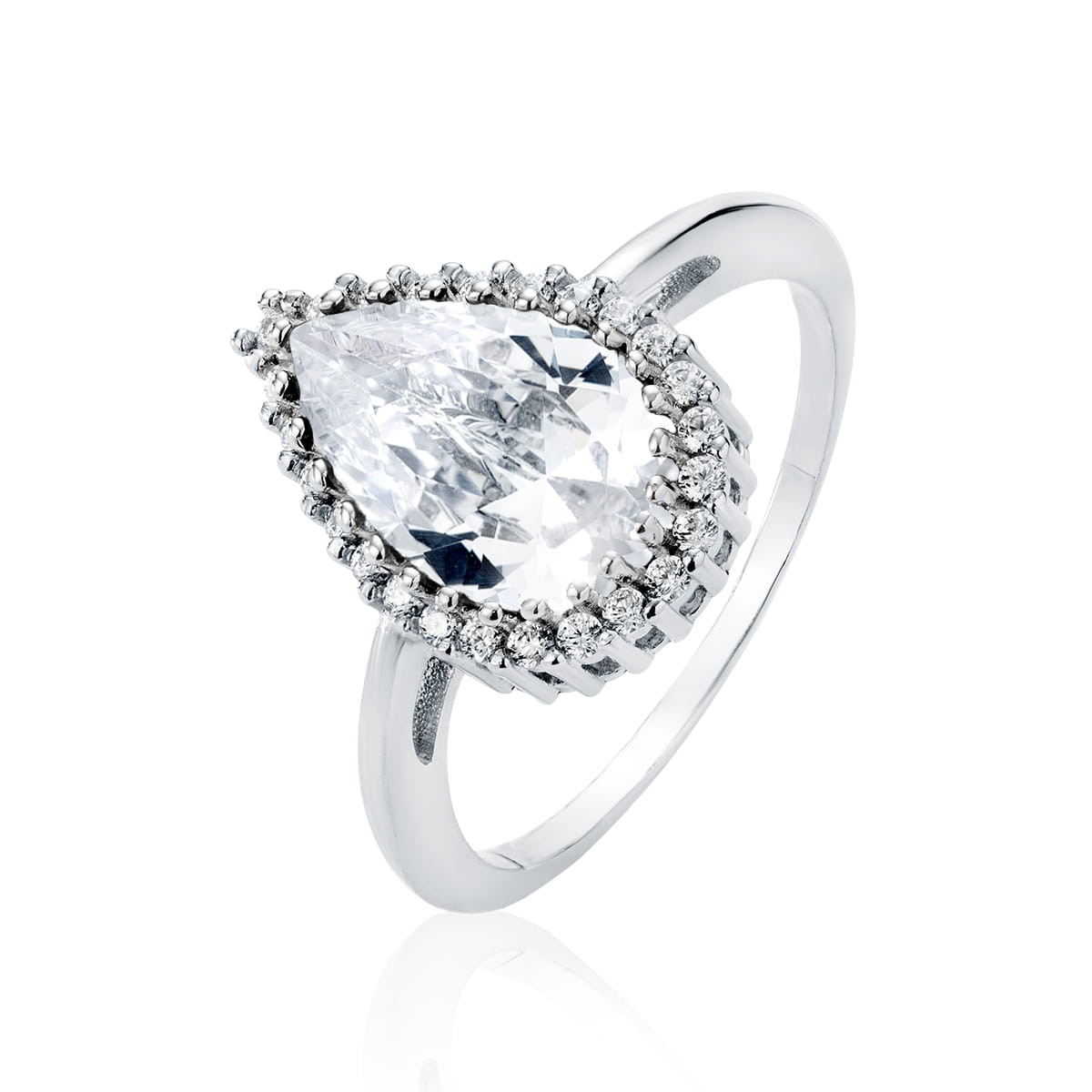 Pierścionek Srebrny pr 925 Biała Cyrkonia 
P193S-Z1957ARW