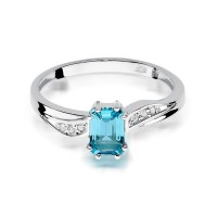 Pierścionek Złoty pr 585 Zaręczynowy Brylanty Topaz  0.65 ct
W094-585-T0.65-BD