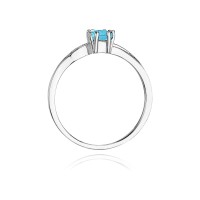 Pierścionek Złoty pr 585 Zaręczynowy Brylanty Topaz  0.65 ct
W094-585-T0.65-BD