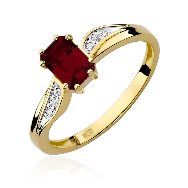 Pierścionek Złoty pr 585 Brylanty Granat 0.70 ct
W094-585-G0.70-BD