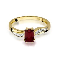 Pierścionek Złoty pr 585 Brylanty Granat 0.70 ct
W094-585-G0.70-BD