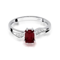 Pierścionek Złoty pr 585 Brylanty Granat 0.70 ct
W094-585-G0.70-BD