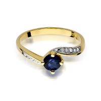 Pierścionek Złoty pr 585 Brylanty Szafir 0.50 ct
W084-585-S0.50-BD