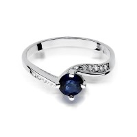 Pierścionek Złoty pr 585 Brylanty Szafir 0.50 ct
W084-585-S0.50-BD