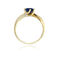Pierścionek Złoty pr 585 Brylanty Szafir 0.50 ct
W084-585-S0.50-BD