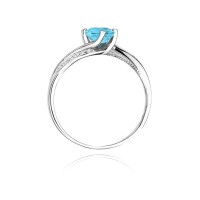 Pierścionek Złoty pr 585 Brylanty Topaz 0.50 ct
W084-585-T0.50-BD