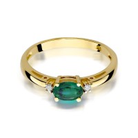 Pierścionek Złoty pr 585 Brylanty Szmaragd 0.40 ct
W006-585-SZ0.40-BD