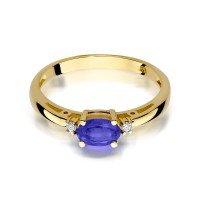 Pierścionek Złoty pr 585 Brylanty Tanzanit  0.40 ct
W006-585-TA0.40-BD