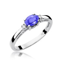Pierścionek Złoty pr 585 Brylanty Tanzanit  0.40 ct
W006-585-TA0.40-BD