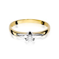Pierścionek Złoty pr 585 Zaręczynowy Brylant 0.10 ct
W088-585-B0.10-BD