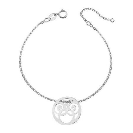 Bransoletka Srebrna pr 925 Ażurowe Kółko