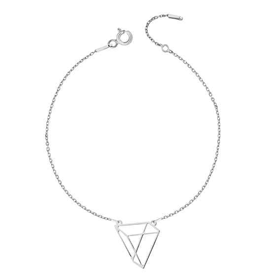 Bransoletka Srebrna pr 925 Origami Trójkąt B032S-G0108B