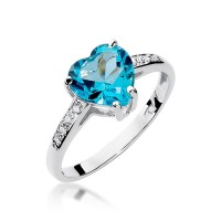 Pierścionek Złoty pr 585 Serce Topaz 1.20 ct
W031-585-T1.20-BD