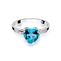 Pierścionek Złoty pr 585 Serce Topaz 1.20 ct
W031-585-T1.20-BD