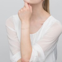 Bransoletka Złota pr 585 Serce Brylant 0.015 ct
B008-585-B0.015-BD