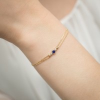 Bransoletka Złota pr 585 Szafir 0.15 ct
B005-585-S0.15-BD