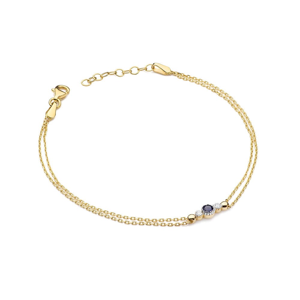 Bransoletka Złota pr 585 Szafir 0.15 ct
B005-585-S0.15-BD