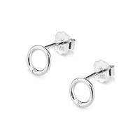 Kolczyki Złote pr 585 Kółka z Brylantami 0.01 ct K0082.Z3.DIW.01