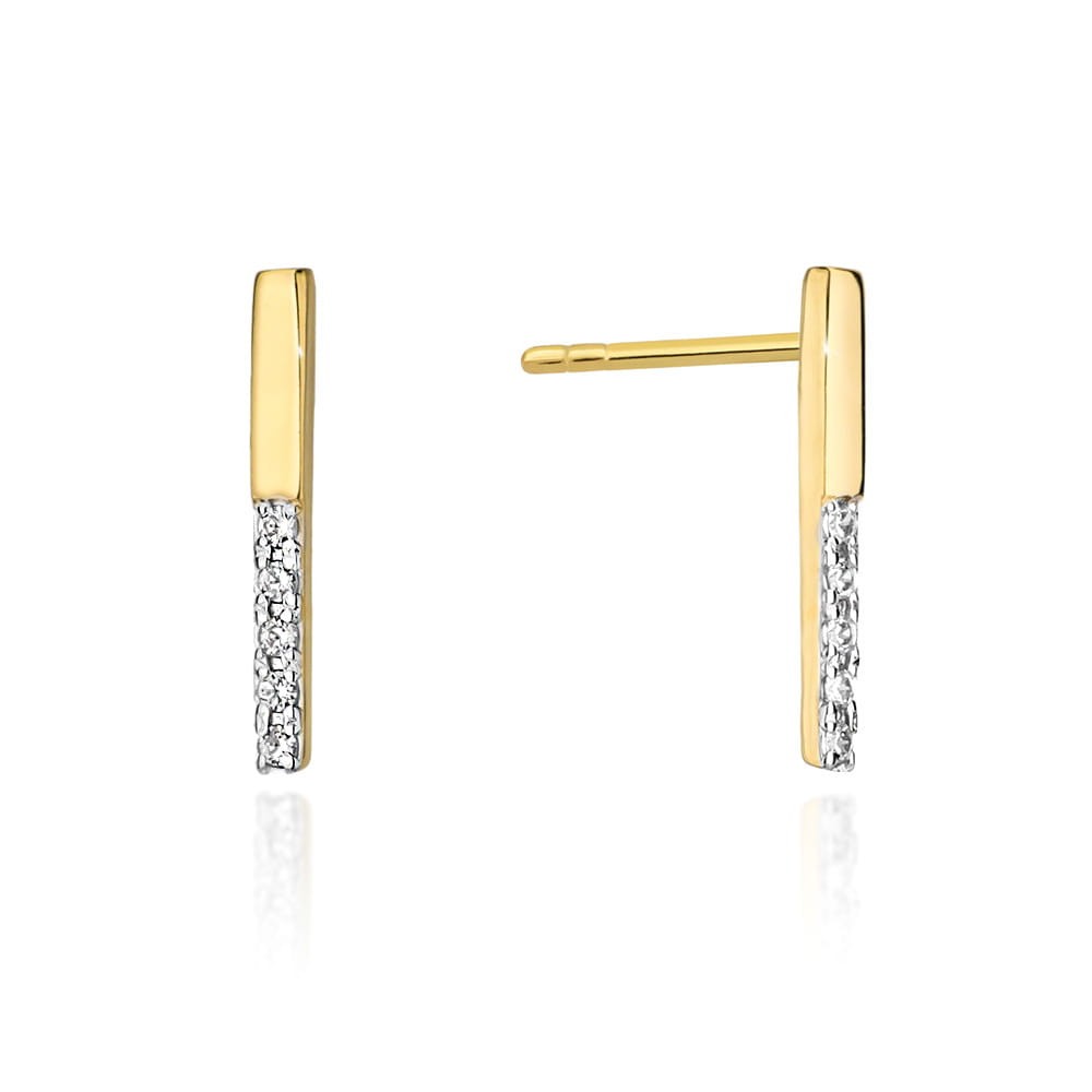 Kolczyki Złote pr 585 z Brylantami 0.05 ct
CK029-585-B0.05-BD