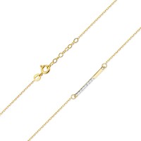 Naszyjnik Złoty pr 585 Belka z Brylantami 0.03 ct
C029-585-B0.03-BD