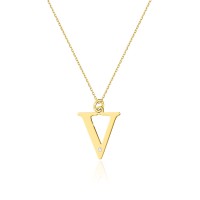Naszyjnik Złoty pr 585 Celebrytka z Brylantem Literka V
C069-Z-585-B0.005-V