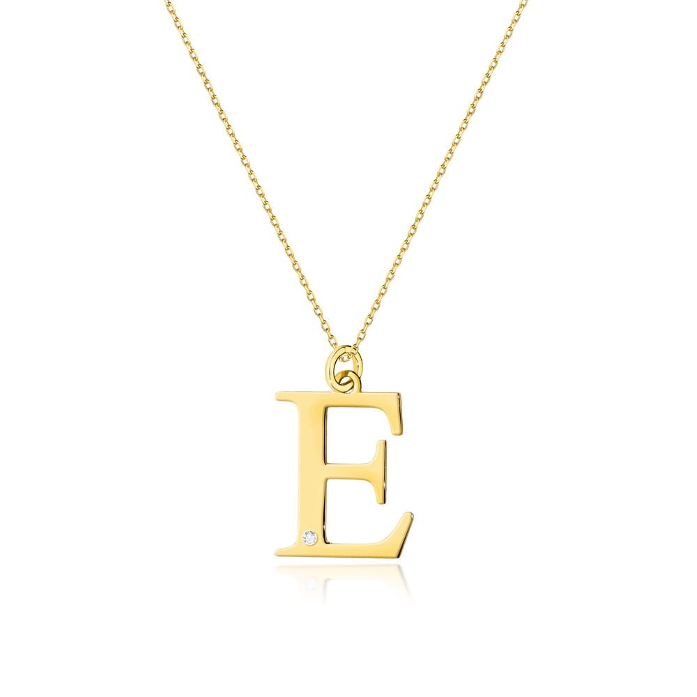 Naszyjnik Złoty pr 585 Celebrytka z Brylantem Literka E
C069-Z-585-B0.005-E