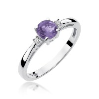 Pierścionek Złoty pr 585 Brylanty Ametyst 0.50 ct
W010-585-A0.50-BD