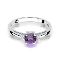 Pierścionek Złoty pr 585 Brylanty Ametyst 0.50 ct
W010-585-A0.50-BD