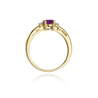 Pierścionek Złoty pr 585 Brylanty Ametyst 0.50 ct
W010-585-A0.50-BD
