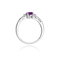 Pierścionek Złoty pr 585 Brylanty Ametyst 0.50 ct
W010-585-A0.50-BD