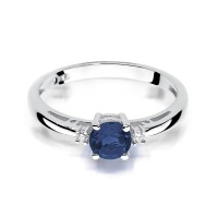 Pierścionek Złoty pr 585 Brylanty Szafir 0.50 ct
W010-585-S0.50-BD