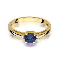 Pierścionek Złoty pr 585 Brylanty Szafir 0.50 ct
W010-585-S0.50-BD