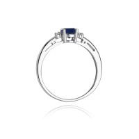 Pierścionek Złoty pr 585 Brylanty Szafir 0.50 ct
W010-585-S0.50-BD