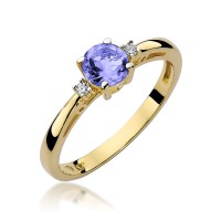 Pierścionek Złoty pr 585 Brylanty Tanzanit 0.50 ct
W010-585-TA0.50-BD