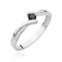 Pierścionek Złoty pr 585 Czarny Brylant  0,12 ct 
BC008-585-CB0.12-BD