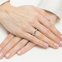 Pierścionek Złoty pr 585 Czarny Brylant  0,12 ct 
BC008-585-CB0.12-BD