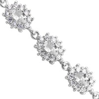 Bransoletka Srebrna pr 925 Cyrkonia  B073S-Z1099B