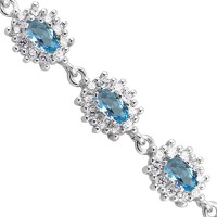 Bransoletka Srebrna pr 925 Cyrkonia B075S-Z1099BAQ