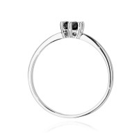 Pierścionek Złoty pr 585 Czarny Brylant 0.30 ct 
W496-585-CB0.30-BD